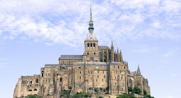Le mont Saint-Michel en Bretagne, accessible depuis le camping